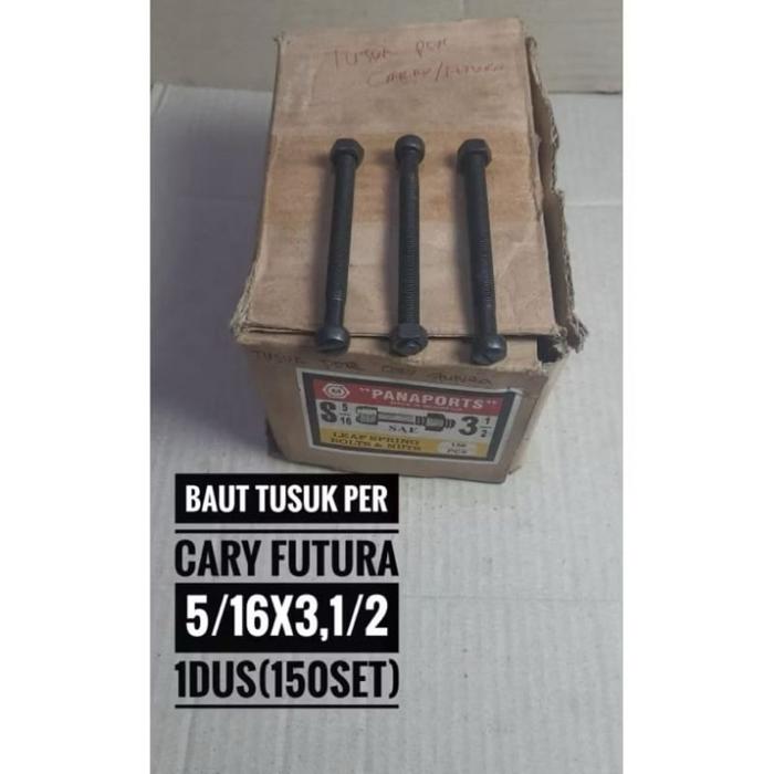 Panaports Baut Tusuk Per Mobil Carry Futura 5/16x3,1/2 Kunci 12 Paket 150pcs untuk Keperluan Sparepa