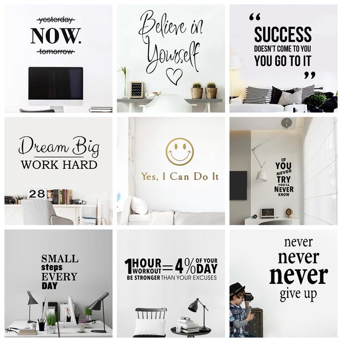 Terlaris, Frase Motivasi Vinyl Stiker Dinding Kutipan Penggunaan