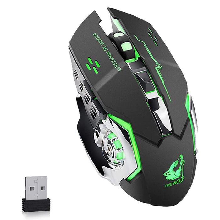Gaming Mouse Wireless Rechargeable Optical Mice Silent Click DPI