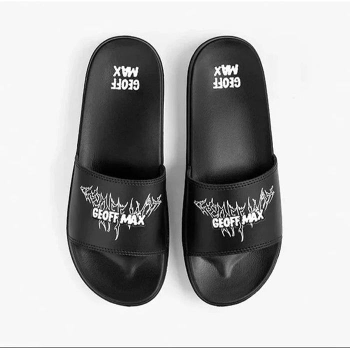Sandal Slop Pria Wanita GeoF Max Sandal Slip On Elegan Sandal Pria Sandal Distro Flip Flop Terbaru S