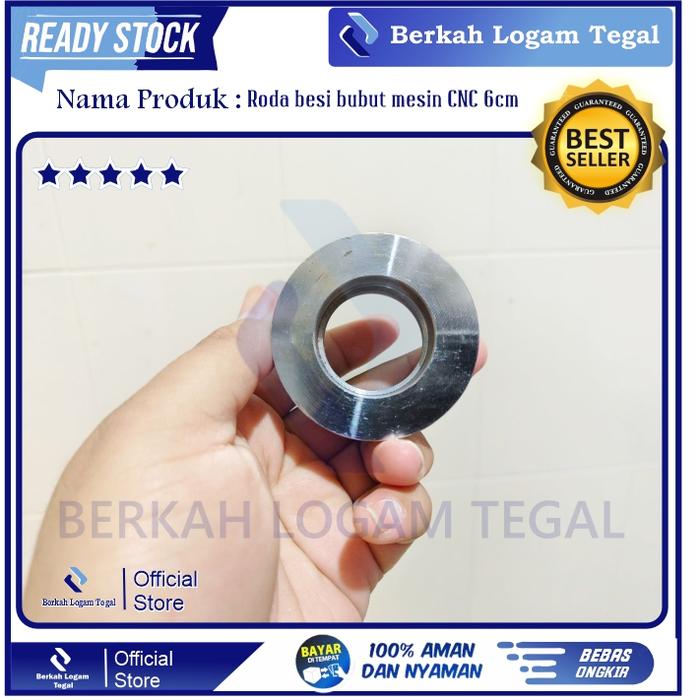 Roda Besi Bubut Mesin CNC Pengganti Rumah Roda Pintu Pagar 6cm