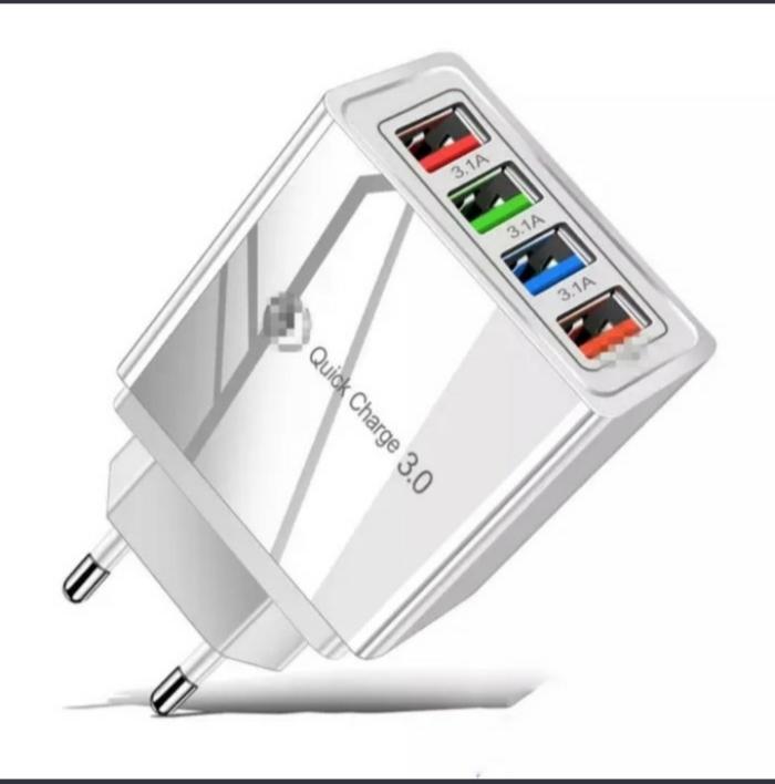 Kepala Quick charger HP travel 4 USB quick charger 3.0