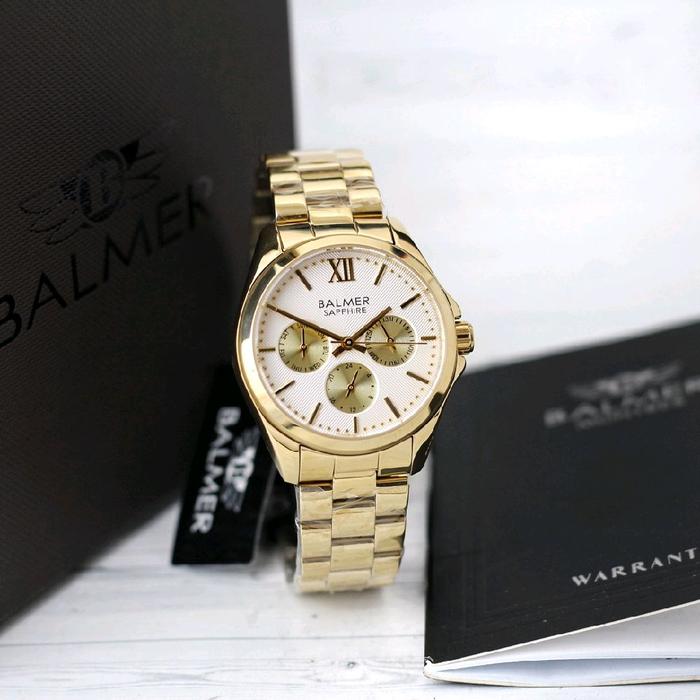 Balmer 7968 jam tangan wanita chrono multifungsi kaca sapphire all stainless steel