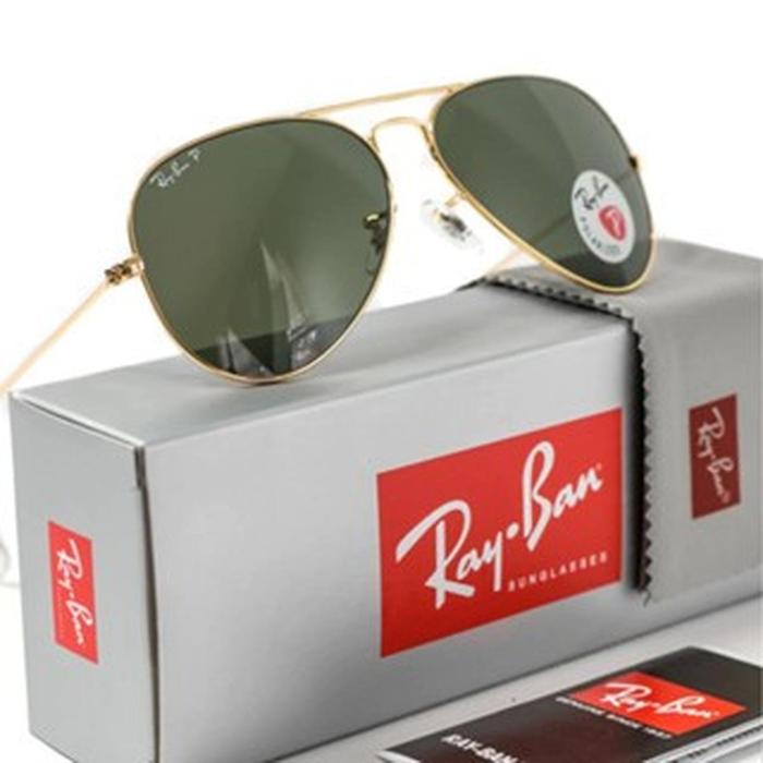 Kacmata RayBan Aviator Polarized RB3026 Size 62 Gold Original