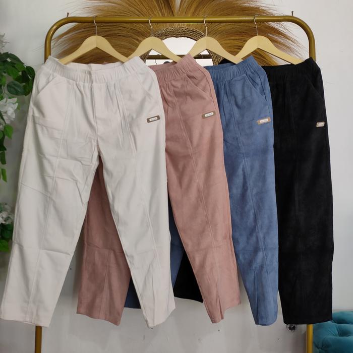 Celana corduroy wanita Import 3XL