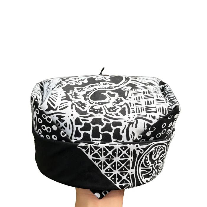 kapuronto batik udeng batik banyuwangi instan Hitam Elegan