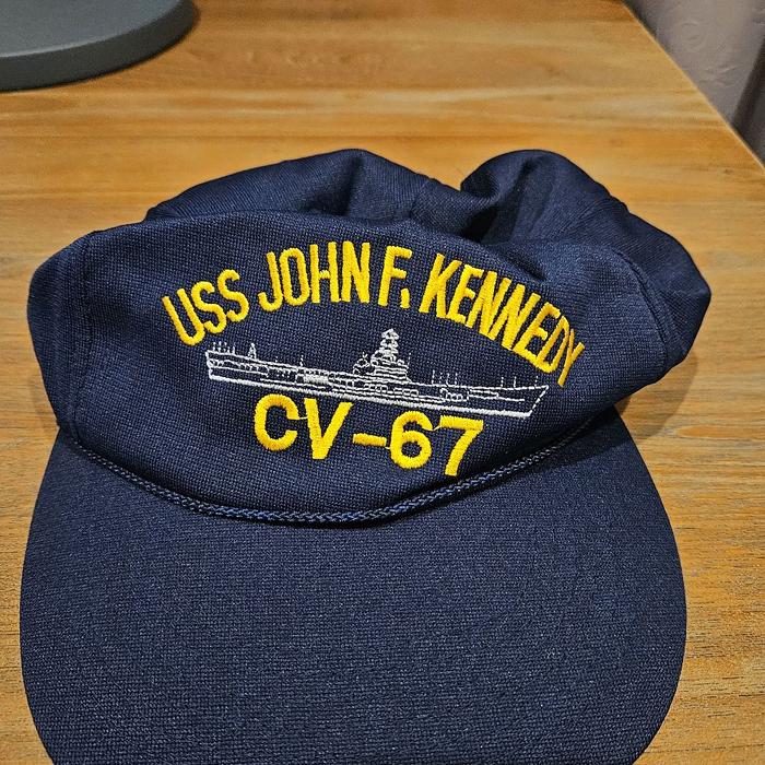 Original Vintage Hat / Topi US Navy (Angkatan Laut Amerika) USS John F Kennedy