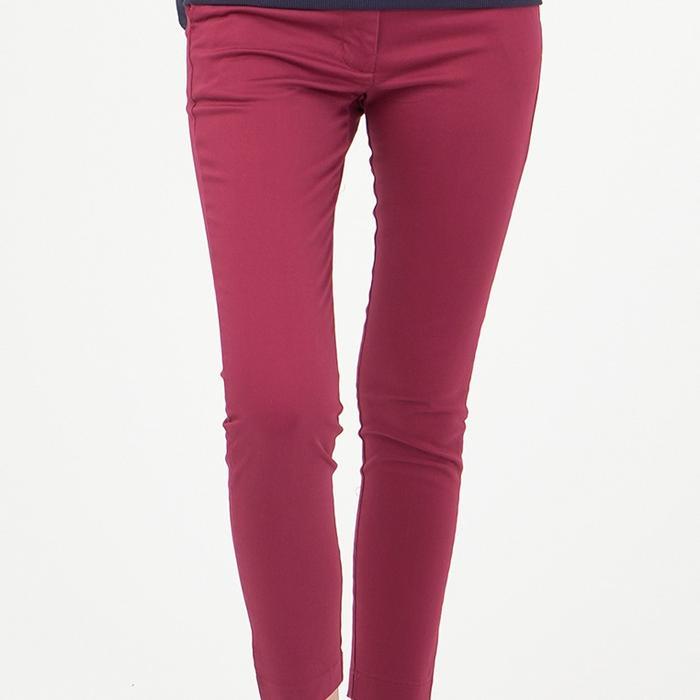 Geela Official - Basic Office Long Pants Maroon (G.3155) - Celana Wanita