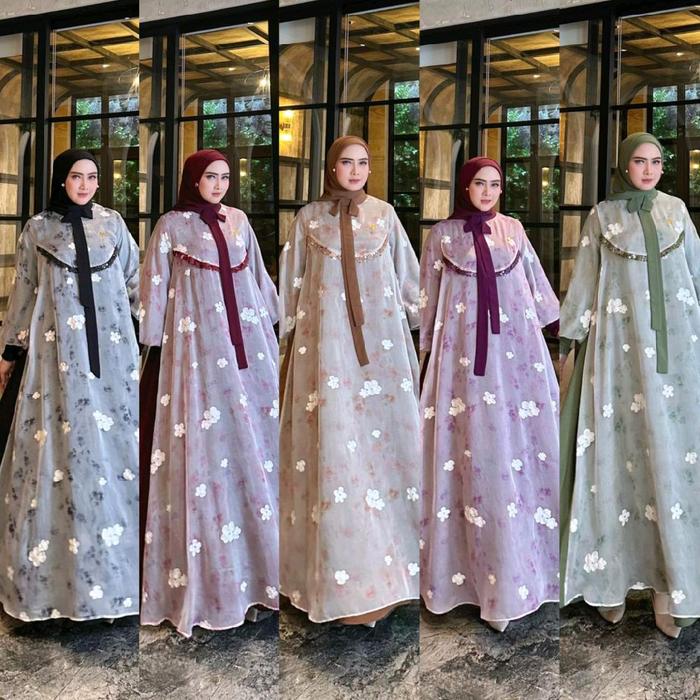 GAMIS DRESS TERBARU ZOYA SET 2in1 PREMIUM ORI BY NINONA