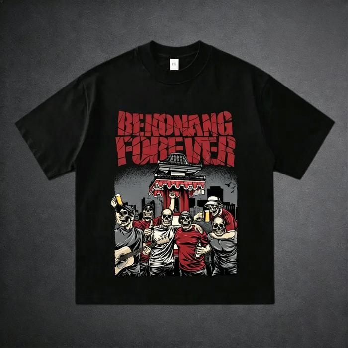 [24S Katun 100%Cotton] Kaos Pria Wanita Model Viral Motif Bekonang Forever Sablon DTF Tahan Luntur B