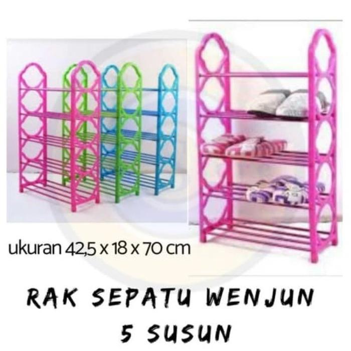 Rak Sepatu Warna Rak Sepatu 5 Susun Rak Sandal Rak Sepatu Susun 5 Layer Plastik Stainless