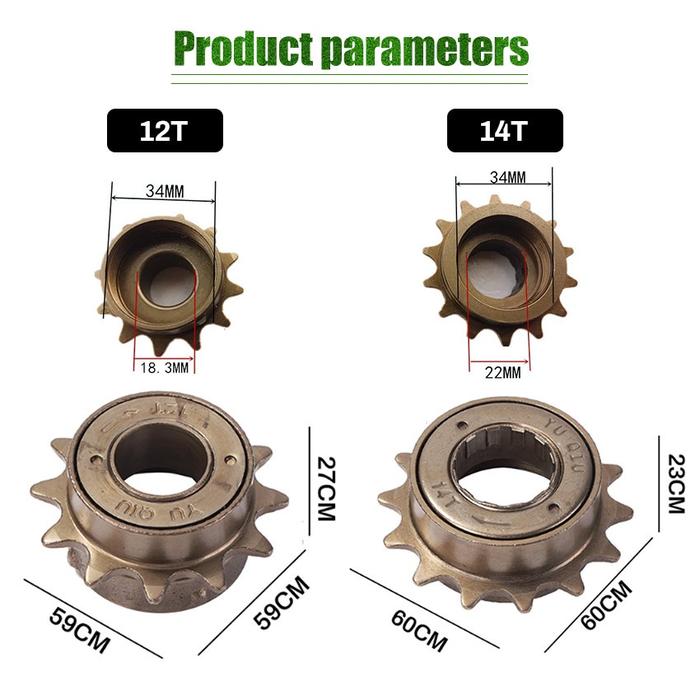 Freewheel 12T 14T freewheel Gir Gear Sprocket Sepeda Single Speed Gear Gir Sepeda Belakang BMX Fixie