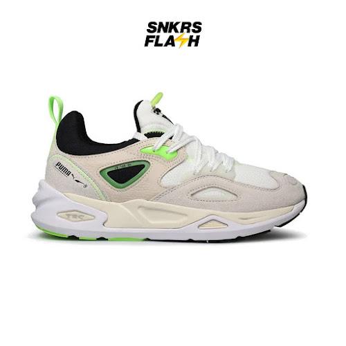Sepatu Sneakers Pria PUMA TRC BLAZE THE TRIANGLE WHITE NIMBUS GREEN - 38310402