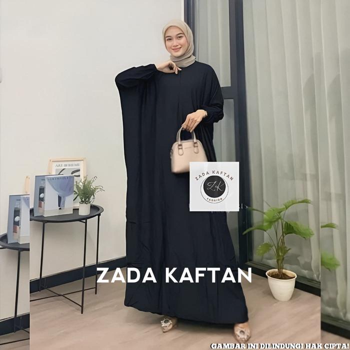 Kaftan Polos Rayon Premium Tebal - Kaftan Jumbo Busui Kondangan Wanita Muslim Nyaman dress kelelawar