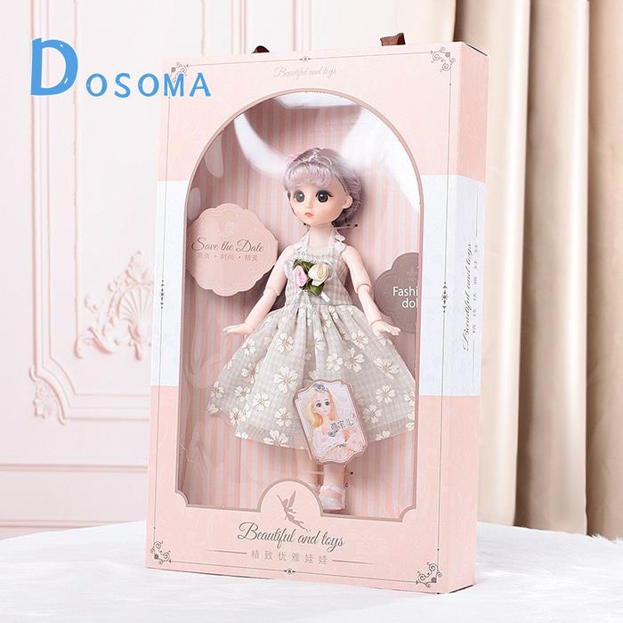 DOSOMA Boneka kotak hadiah besar berdandan kotak hadiah gadis kecil hadiah gadis mainan putri