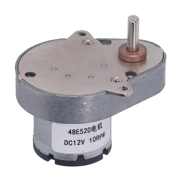 DC 12V Eccentric Shaft Geared Motor 10RPM Aluminum Brass Reduction