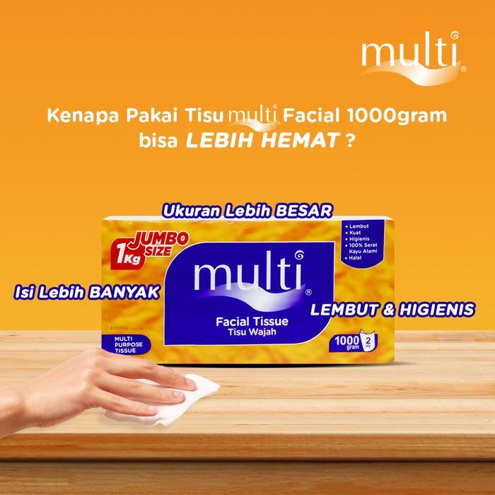 BuryamSakti ( 3 PACK ) Tissue Multi Facial Tisu JUMBO Size 1000 Gram - 2 PLY / Tisue Wajah Halus 1 K