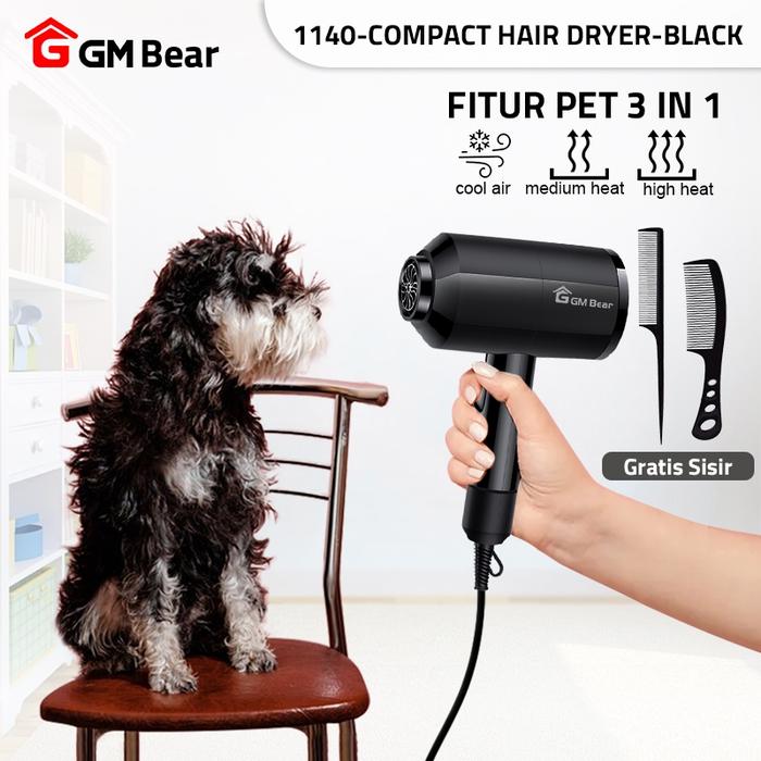 GM Bear Hair Dryer 1140 Multifungsi Pengering Rambut