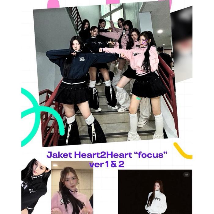 Jaket H2H HEARTS2HEARTS FOCUS VERSI hitam & putih unofficial