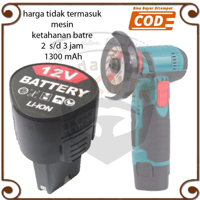 Ironhoof Batre Baterai Mesin Gerinda Angle Grinder Brushless Penggiling 12V