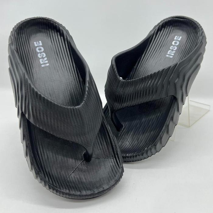 Irsoe 382 Sandal Anak Laki-Laki Sandal Jepit Karet Pria Remaja Dewasa Hitam Polos Merek Irose Ukuran