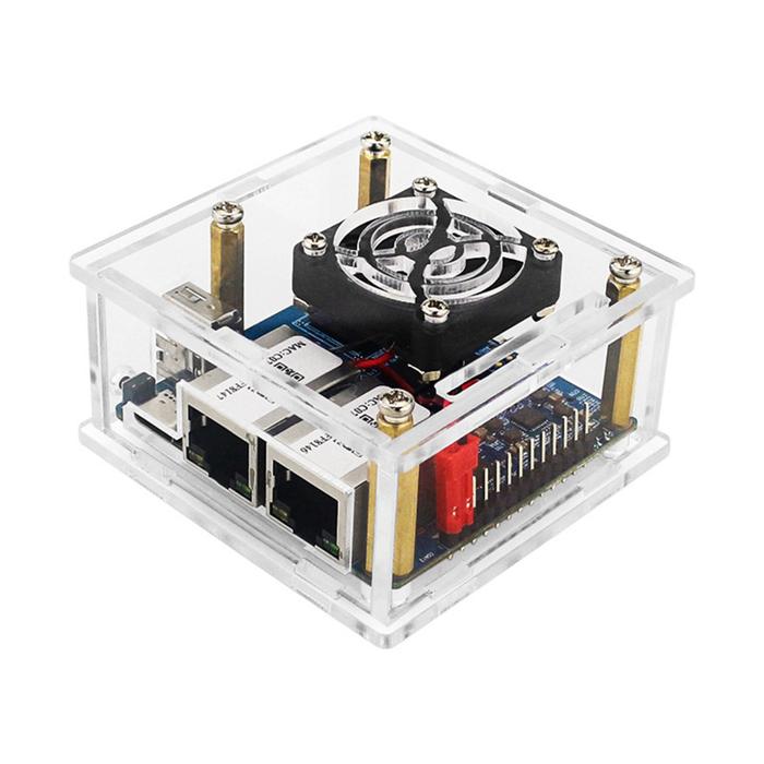 For Orange Pi R1 Plus LTS Acrylic Case Clear Box Protective