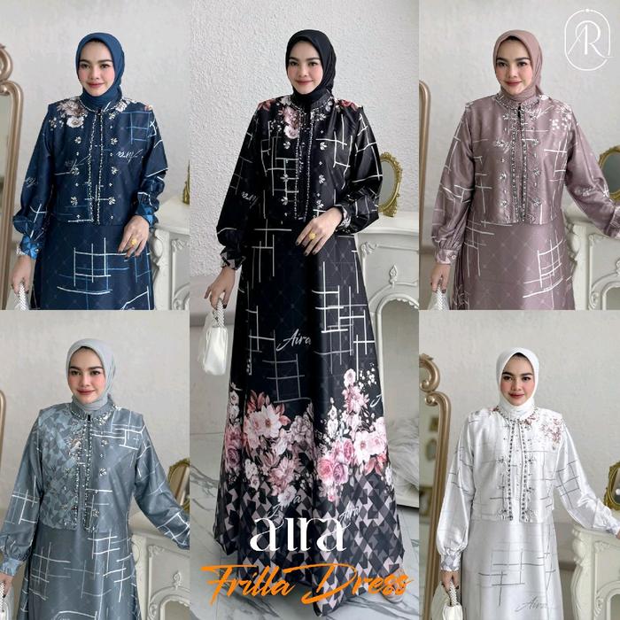 LuxuryFashion READY GAMIS DRESS WANITA FRILLA VOL 2 BY AIRA MODEST BEST SELLER!