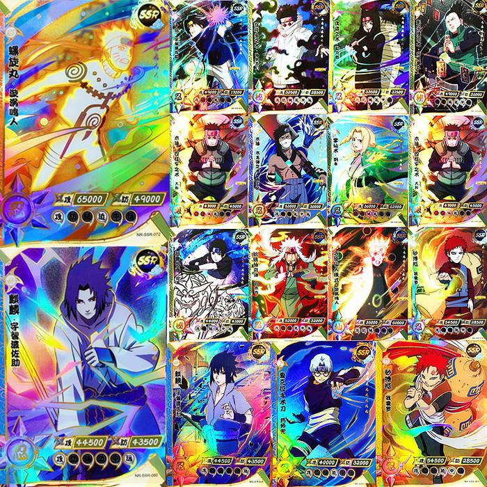 New 4pcs/set NARUTO SSR full set game collection card flash card