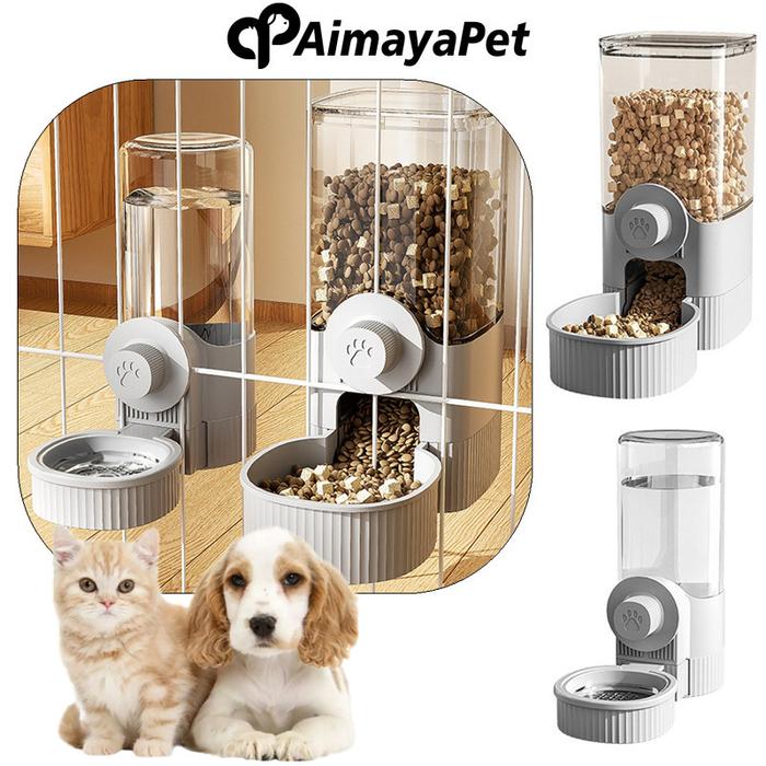 AimayaPet 1200ML Pet Hanging Cage Feeder Pet Feeder Bowl Tempat Makan Minum Kucing Gantung Jepit Pet