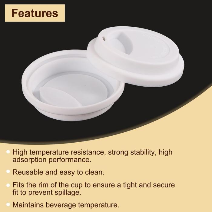 9cm Tutup Gelas Silikon / Tutup Mug Silikon / Tutup Cangkir Silikon Untuk Mug, Gelas Keramik, Cangki