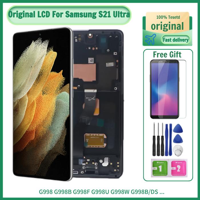 100% Original S21 Ultra 5G AMOLED Screen For Samsung S21 Ultra LCD