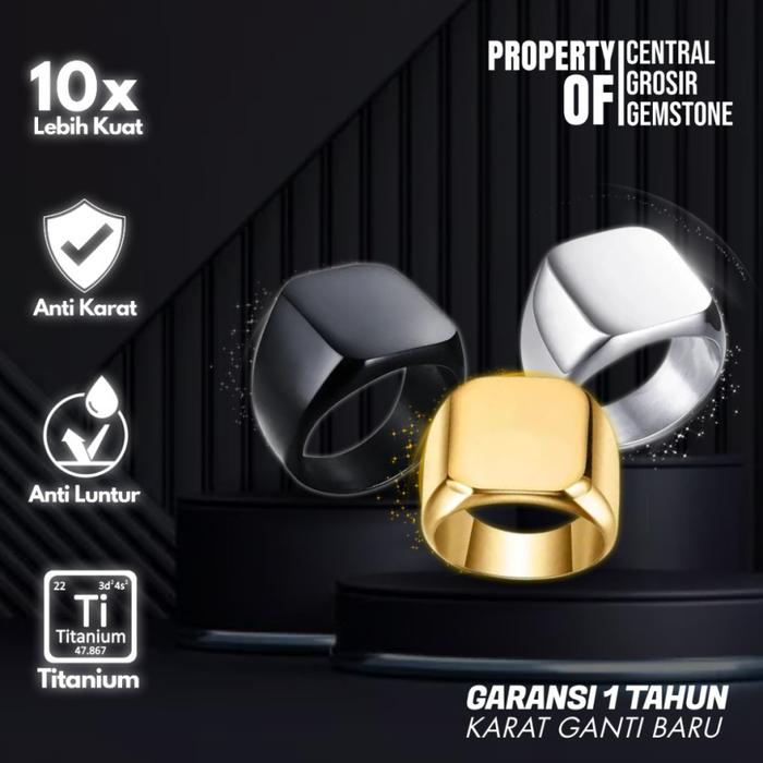 Cincin Pria Keren Elegan Titanium Ring