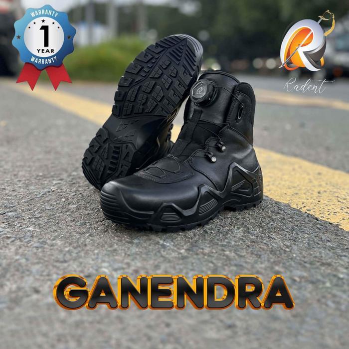 P21 Ganendra Sepatu Pria PDH / PDL Lantas Kulit Asli