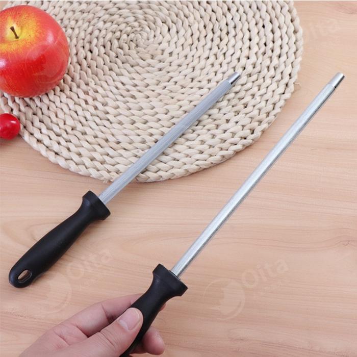 Alat Pengasah Asah Pisau Tongkat - Pengasah Pisau Daging Asahan Pisau Stik Stainless Steel