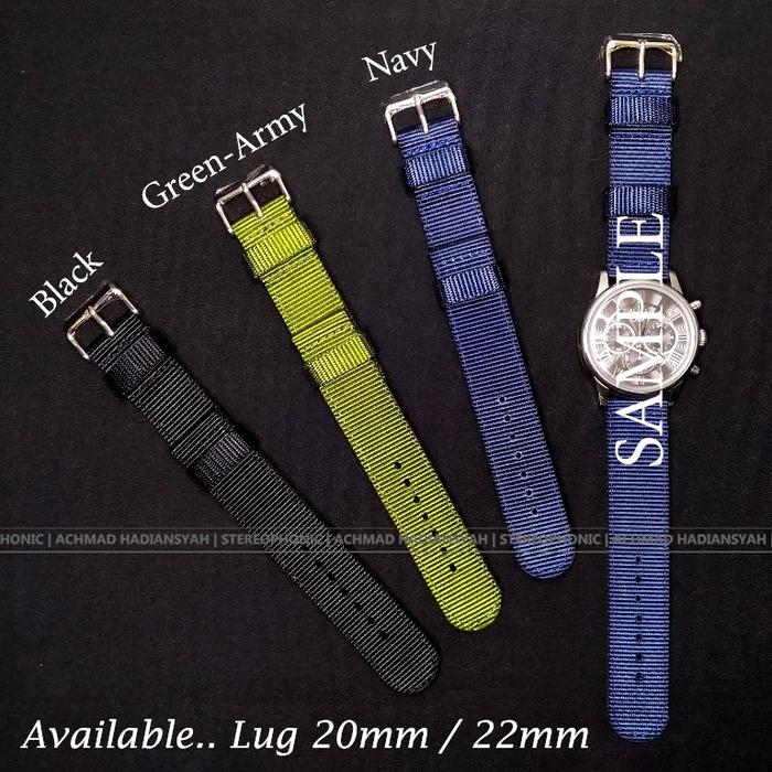 Aftermarket Strap SEIKO Strap SWISSARMY Strap Kanvas 20mm Strap Kanvas 22mm Strap Nato Kanvas 20mm
