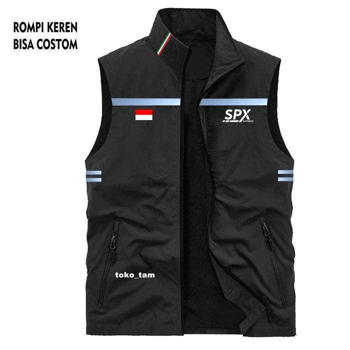 Big sale!!! Rompi vest taslan slimfit Ekspedisi Spx Express Original Rompi vest parasut zipper Spx E