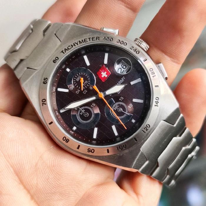 Jam tangan SwissArmy dhc Triple chrono Swiss Made Ori