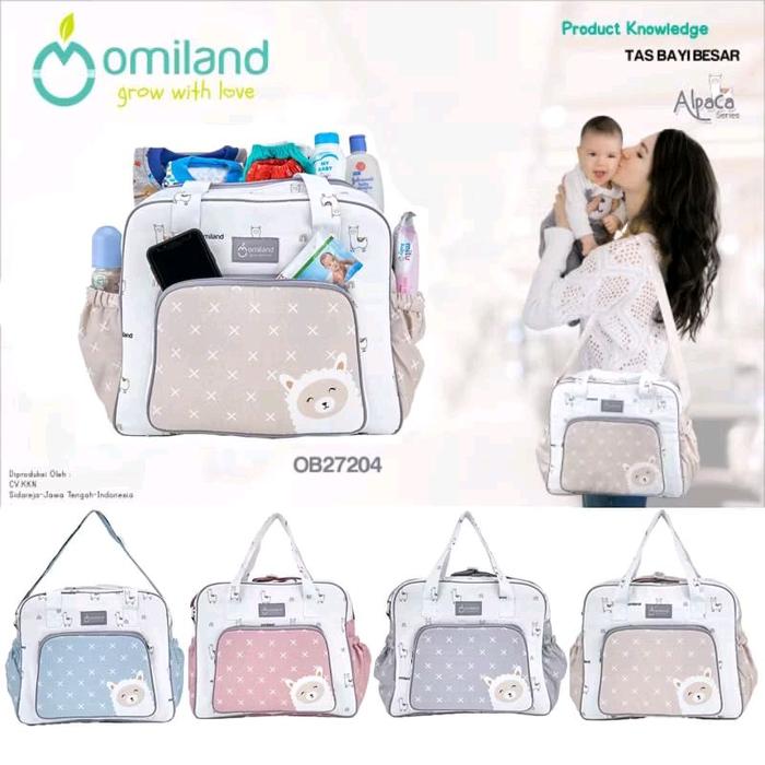 Omiland Tas Bayi Alpaca Series, Diaper bag ,tas susu kecil/medium/besar alpaca series