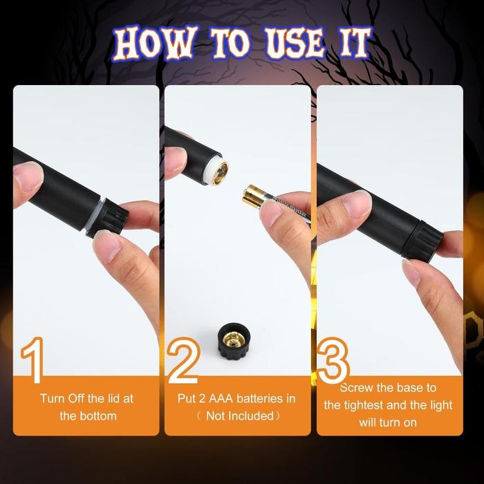 2PCS Lilin Led Elektrik Panjang Lilin Lampu Led Lampu Lilin Baterai Candle Lampu Led Hiasan Kamar