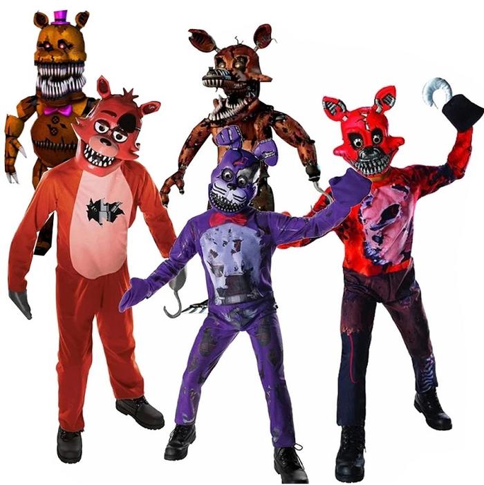 2023 Fnaf Freddyed Costume Kids Child Fredy Superhero Boys Girls Funny Party Cosplay Halloween Carni