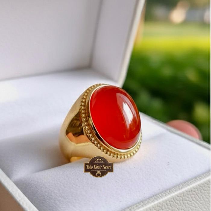 CINCIN BATU AKIK SULAIMAN MADU ASLI ORIGINAL