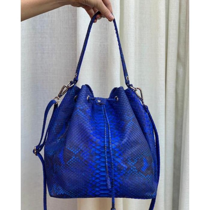 PREMIUM (READY) terjamin Tas Serut Kulit Ular Ukuran 25cm Bisa request Warna terlaris