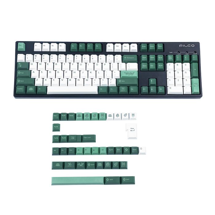 Botanical Dye Sub Keycaps Thick PBT Cherry Profile German French