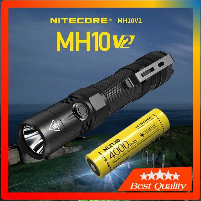 NITECORE MH10 V2 Senter Super Terang CREE XP L2 V6 LED 1200 Lumens