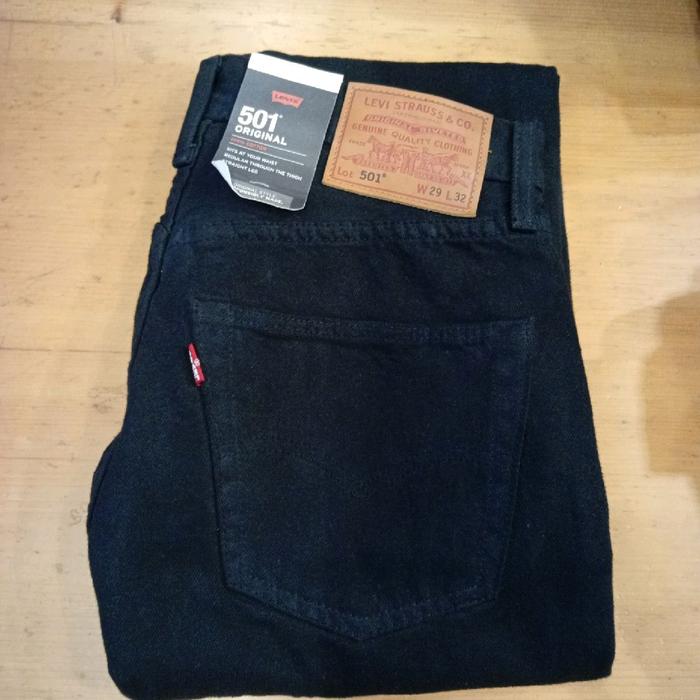 Celana Jeans Pria 501 Original Fit Jeans Black 501-0165