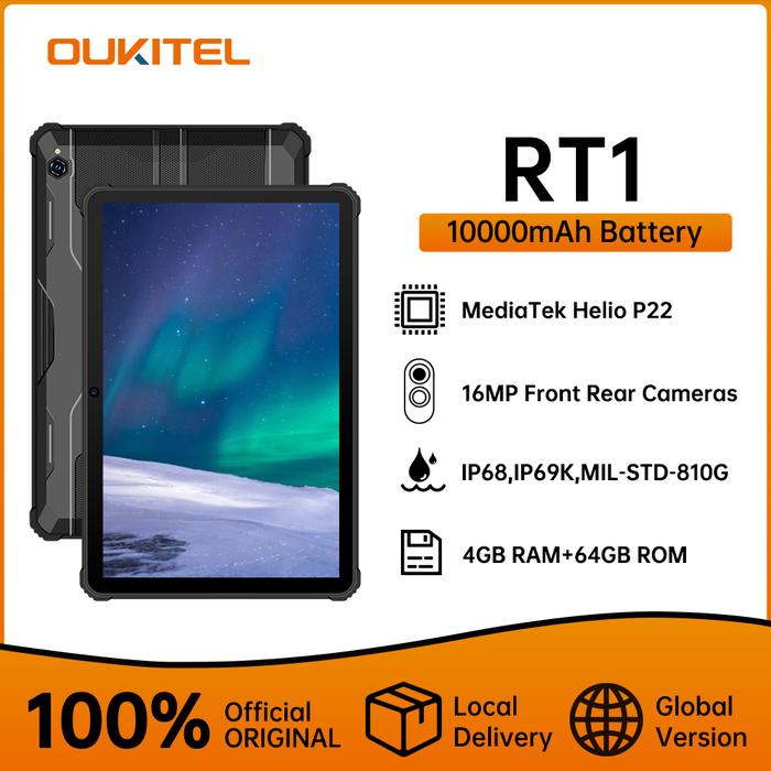 Oukitel 4G Net RT1 Rugged Tablet Phone 4GB+64GB 10000mAh 10.1" FHD
