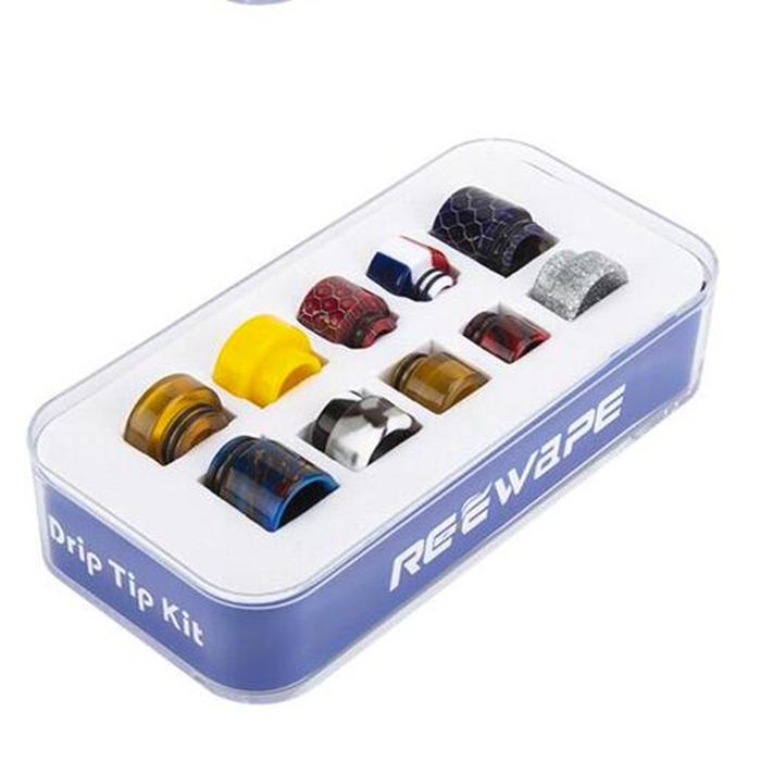 Aleader 510 810 Drip Tips Kit Epoxy Resin Wide Bore Mouthpiec Snake