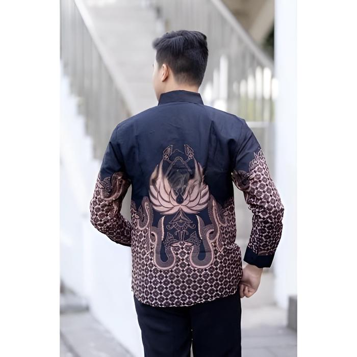 Kemeja Batik Solo Motif Mangaraja Kemeja Batik Pria Lengan Panjang Premium Katun Modern Furing Kemej