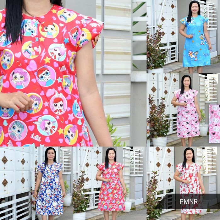 GROSIR TROLIS GRUPPMNR2 size M L daster wanita cewek poly karakter piyama baju tidur daster PMNR ked