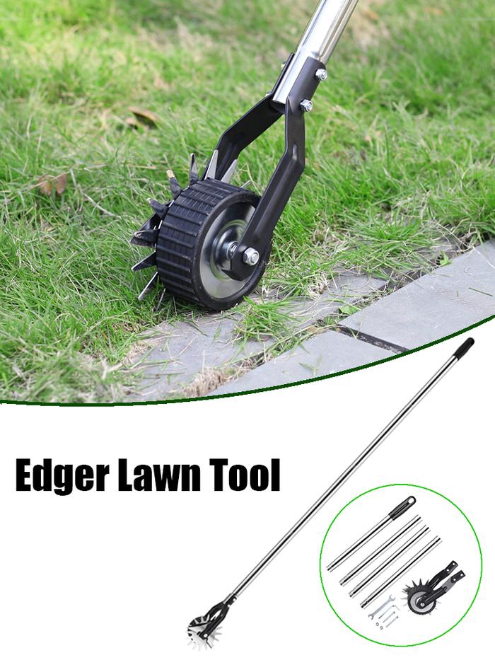 Wheeled Manual Edging Machine Grass Trimmer Lawn Edge Grinder Lawn Mower Cutter Weeder Cutting Machi